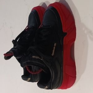 Semi-New Reebok Club C Cardi B Black & Red Shoes